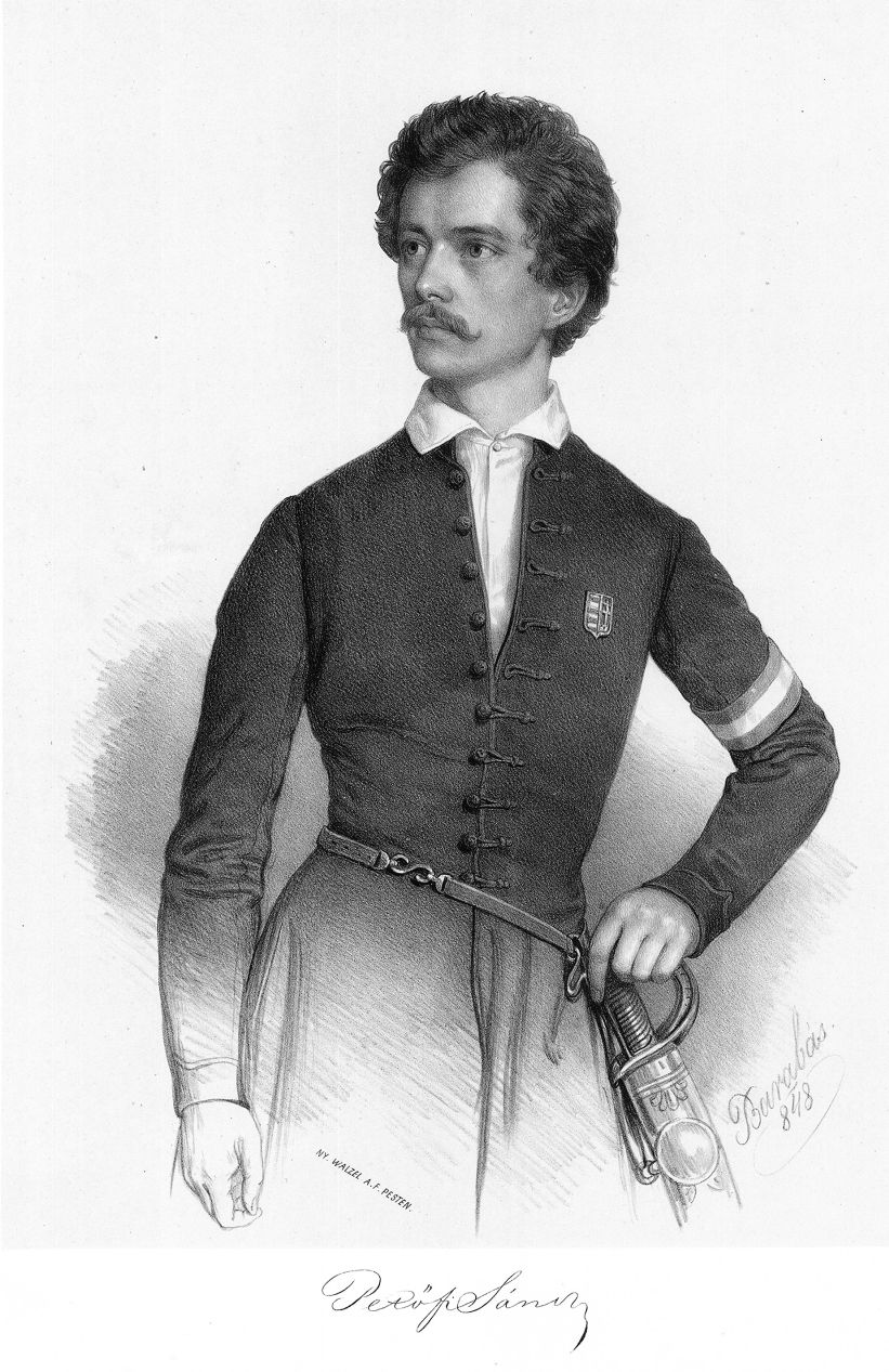 Petőfi Sándor portréja, Barabás Miklós litográfiája (1848)